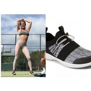 Vionic Women's Alaina Active Sneaker, Black/White,‎ 7.5